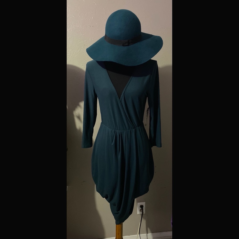 Teal Dress Long Sleeve Cotton and Fresh
